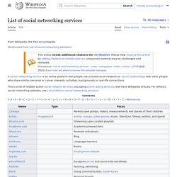 List of social networking websites