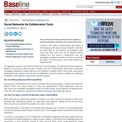 Social Networks As Collaboration Tools - Messaging and Collaboration