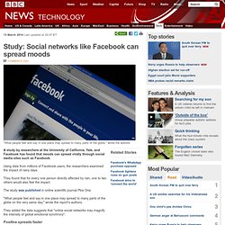 Study: Social networks like Facebook can spread moods