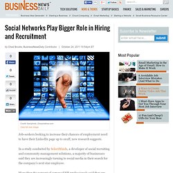 Social Media Plays Bigger Role in Hiring and Recruitment