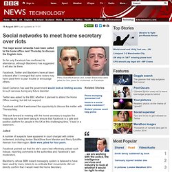 Social networks to meet home secretary over riots