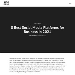 8 Best Social Media Platforms for Business in 2021