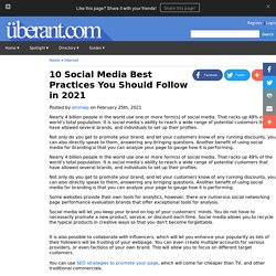10 Social Media Best Practices You Should Follow in 2021