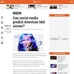 Can social media predict American Idol winner?