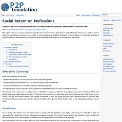 Social Return on Professions