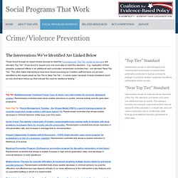 Crime/Violence Prevention