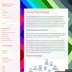 Approach from Social Psychology