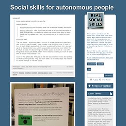 Social skills for autonomous people