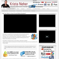 Krista Neher – Social Media Keynote Speaker
