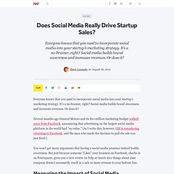 Does Social Media Really Drive Startup Sales?