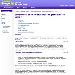 Social media and how students and graduates are using it