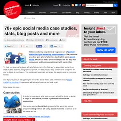 70+ epic social media case studies, stats, blog posts and more