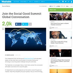 Join the Social Good Summit Global Conversation