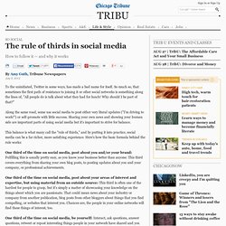 The rule of thirds in social media