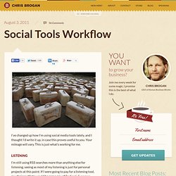Social Tools Workflow