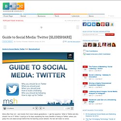 Guide to Social Media: Twitter [SLIDESHARE]
