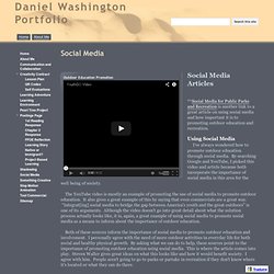 Social Media - Daniel Washington Portfolio