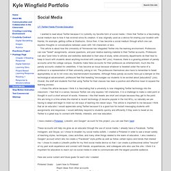 Social Media - Kyle Wingfield Portfolio