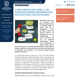 [Ille-et-Vilaine] « Info Sociale en ligne » : un dispositif unique en France