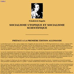 Engels: Socialisme Utopique et Socialisme Scientifique - Préface