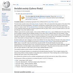 Socialist society (Labour Party)