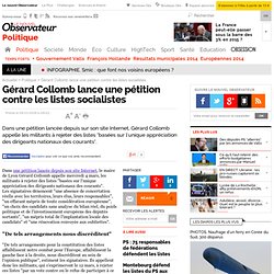 Gérard Collomb lance une pétition contre les listes socialistes,