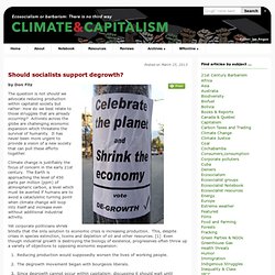 Should socialists support degrowth?