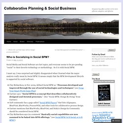 Who is Socializing in Social BPM?