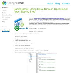 SocialSprout: Using SproutCore in OpenSocial Apps Step by Step