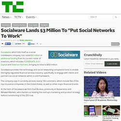 Socialware Lands $3 Million To "Put Social Networks To Work"