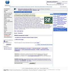 La Société des Gens de Lettres contre Google (Abondance actu - lundi 13 novembre 2006)