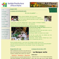 Société d'Horticulture d'Ille et Vilaine - Rennes - BANQUE VERTE