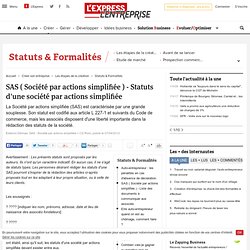 Statuts SAS - L'entreprise