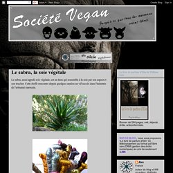 Société Vegan: Le sabra, la soie végétale