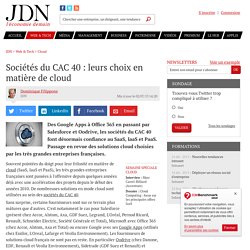 Sociétés du CAC 40 : leurs choix en matière de cloud