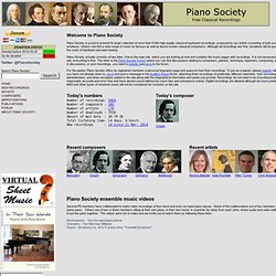Piano Society - Free Classical Recordings
