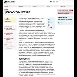 Open Society Fellowship