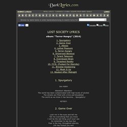LOST SOCIETY LYRICS - "Terror Hungry" (2014) album