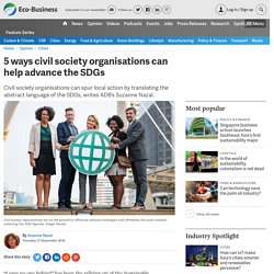 5 ways civil society organisations can help advance the SDGs