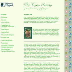 The Vegan Society of the University of Glasgow