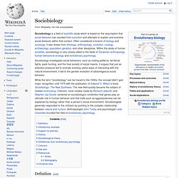 Sociobiology