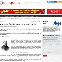 Auguste Comte, père de la sociologie