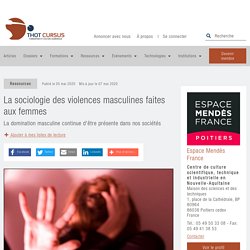 La sociologie des violences masculines faites aux femmes - Thot Cursus