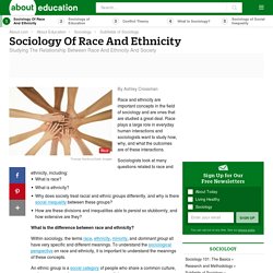 Sociology of Race and Ethnicity