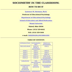 classroom sociometry introduction