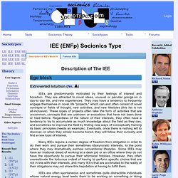 Socionics Types: IEE-ENFp