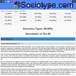 Socionics Types: IEI-INFp