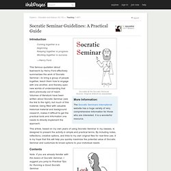 Socratic Seminar Guidelines: A Practical Guide