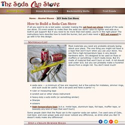 Soda Can Stove: How to Build