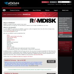 RAMDisk - Software - Server Memory Products & Services - Dataram - Waterfox